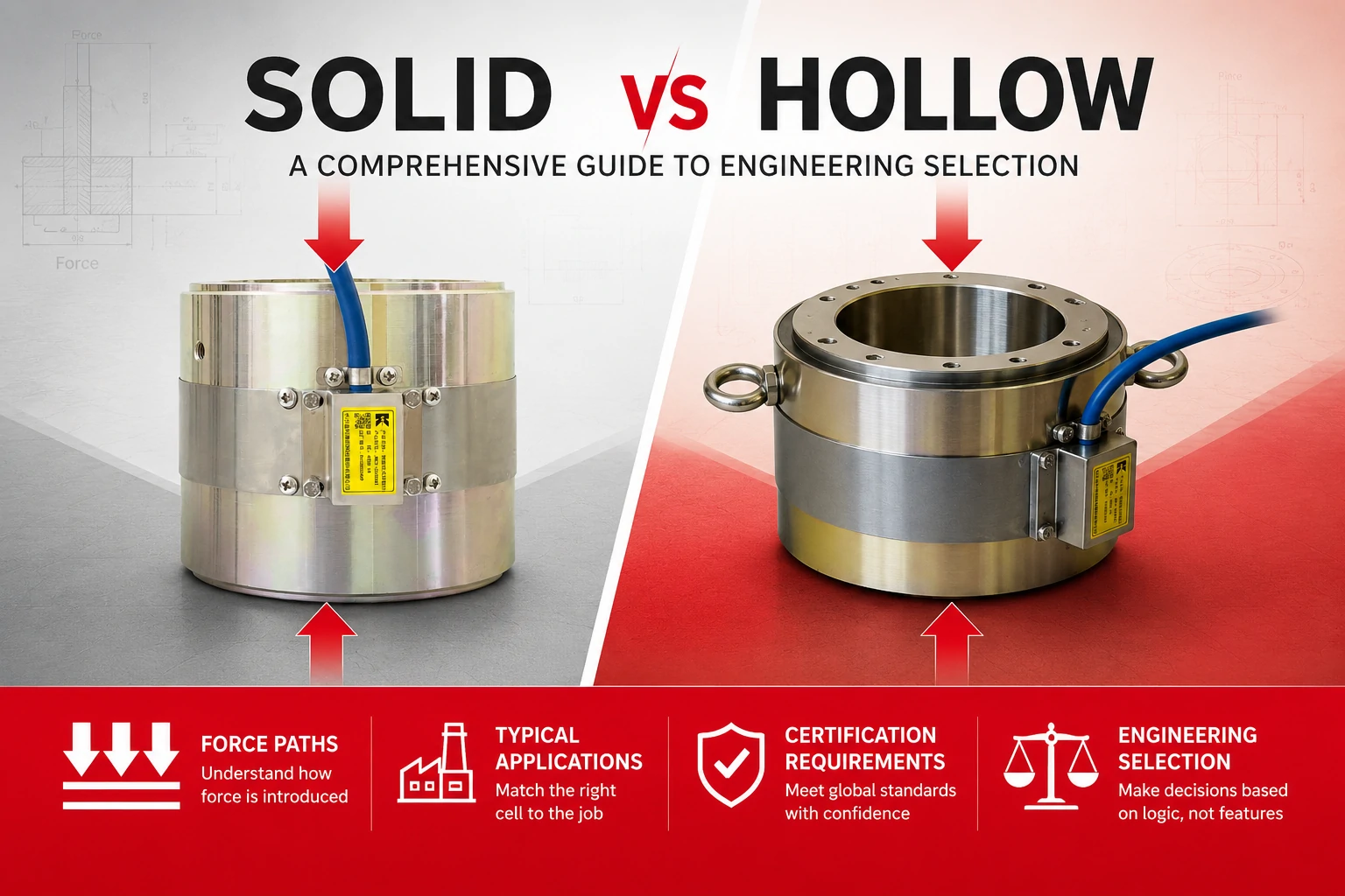 Celulă de sarcină solidă vs goală: un ghid cuprinzător pentru selecția ingineriei (căi de forță și aplicații tipice și cerințe de certificare)