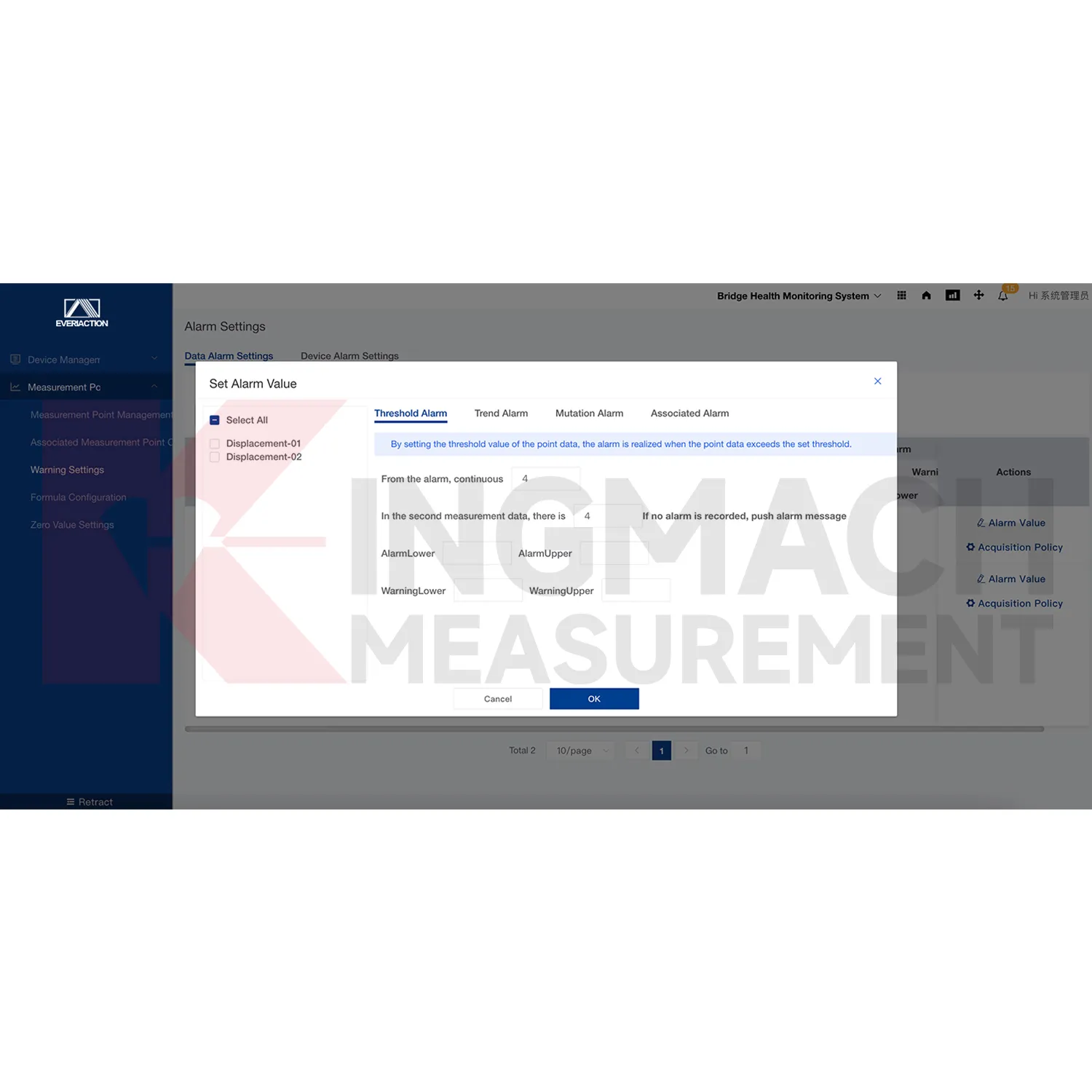 Imaginea platformei software a sistemului de monitorizare 4