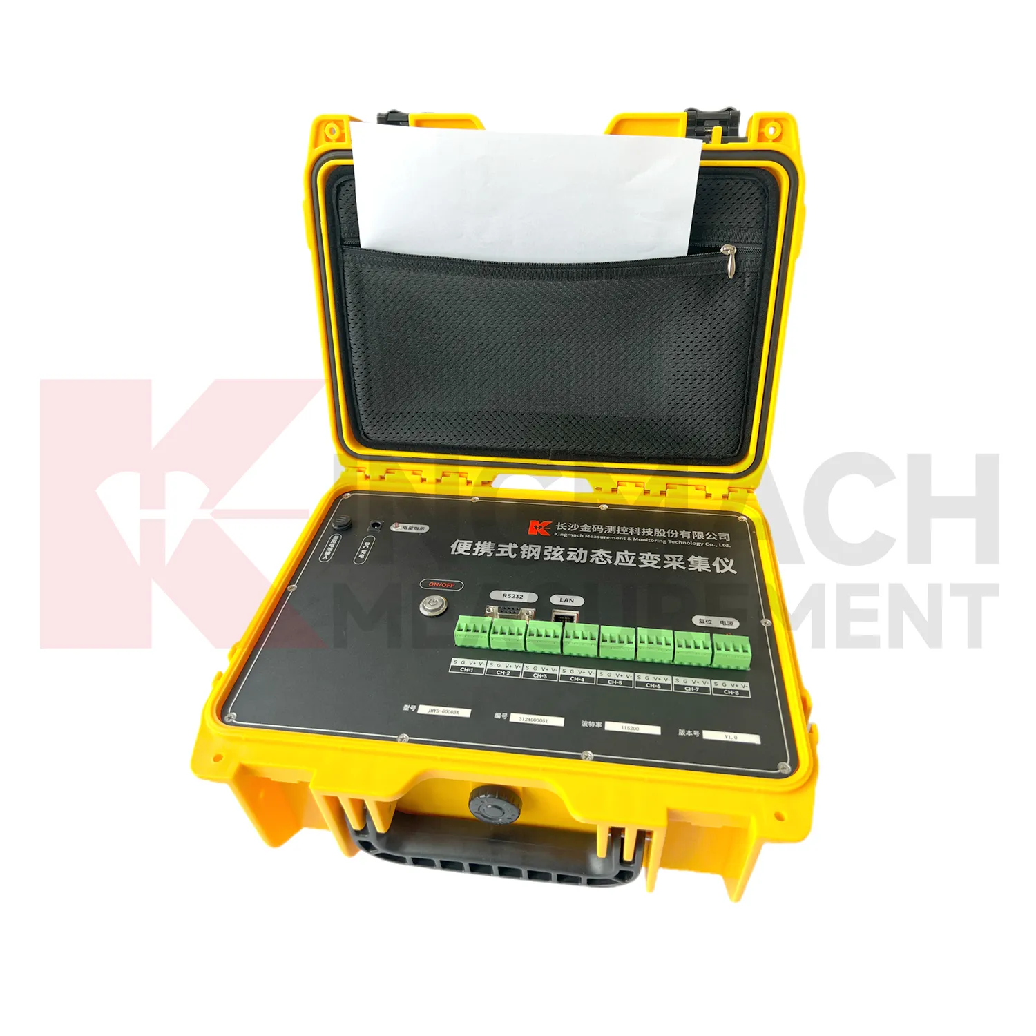 Citire pentru achiziție dinamică a tensiunii cu sârmă vibratoare portabilă JMYD-6008BX